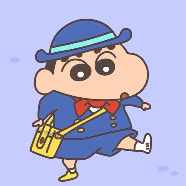蓝色校服蜡笔小新头像