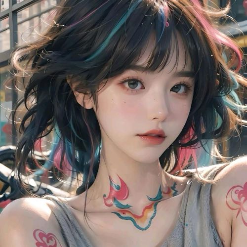ai绘制漂亮女生头像