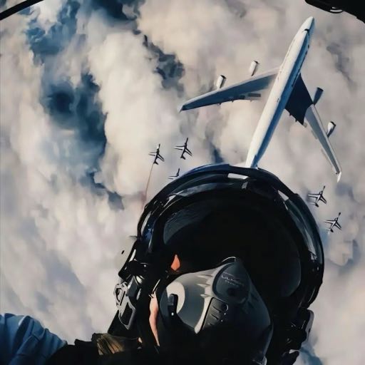 开飞机空中自拍男生头像