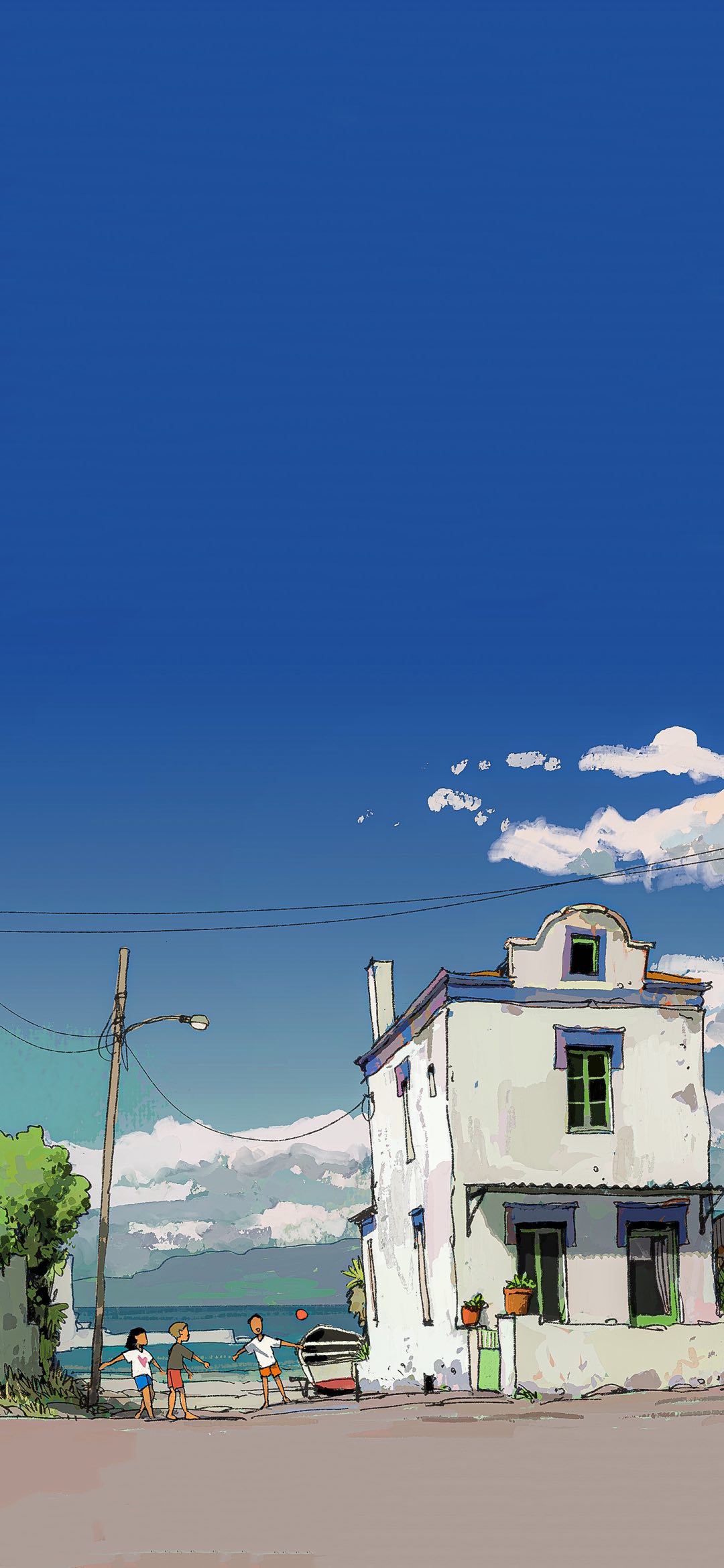 车窗外风景如画