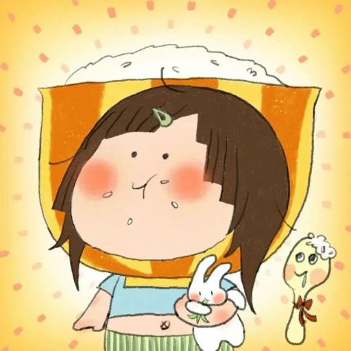 吃一碗大米饭，喝一口热汤